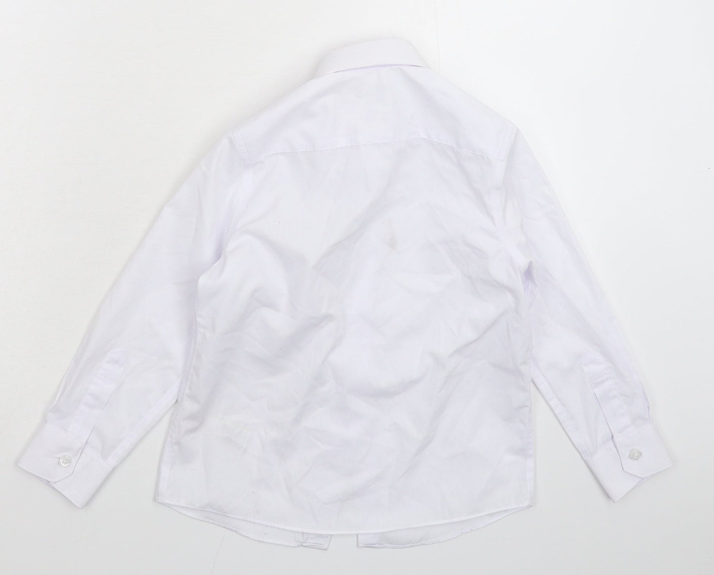 Marks and Spencer Boys White   Basic Button-Up Size 5-6 Years  - School