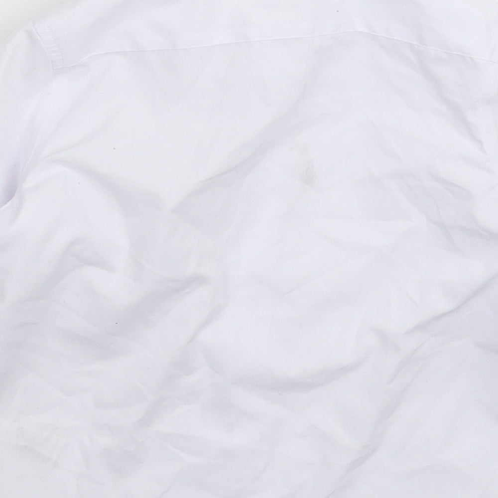 Marks and Spencer Boys White   Basic Button-Up Size 5-6 Years  - School