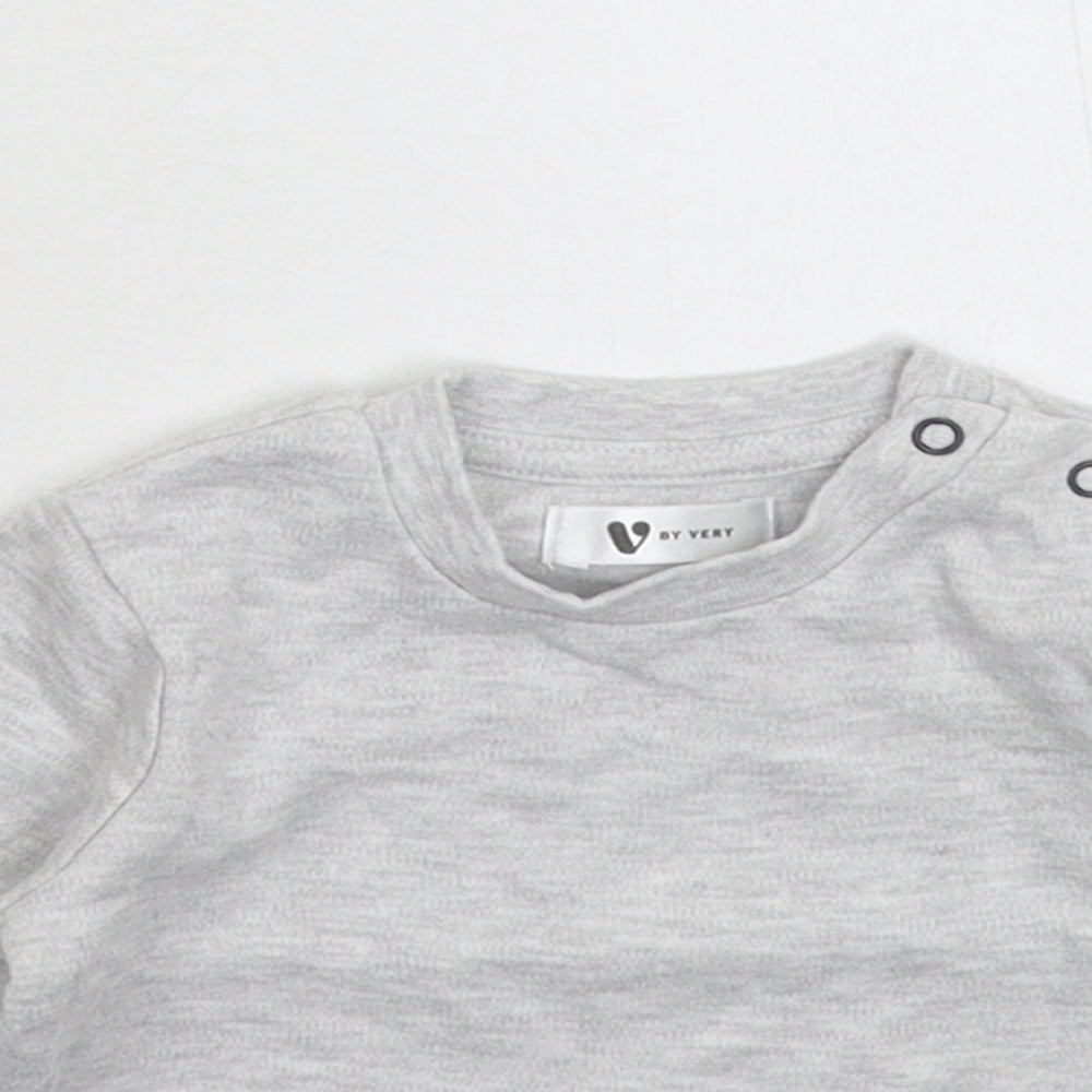 Very Baby Grey   Basic T-Shirt Size 3-6 Months