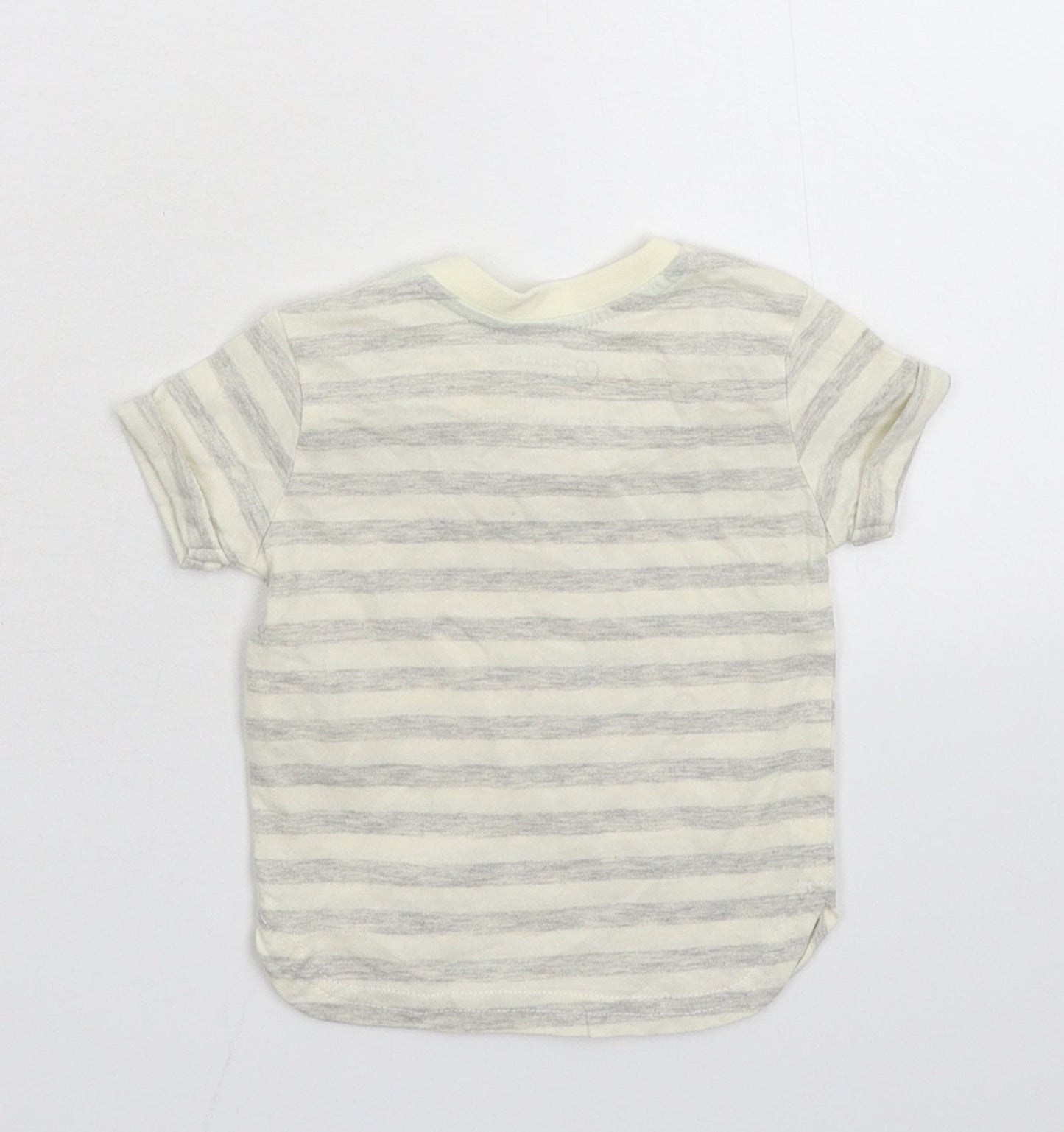 Primark Baby Grey Striped  Basic T-Shirt Size 3-6 Months