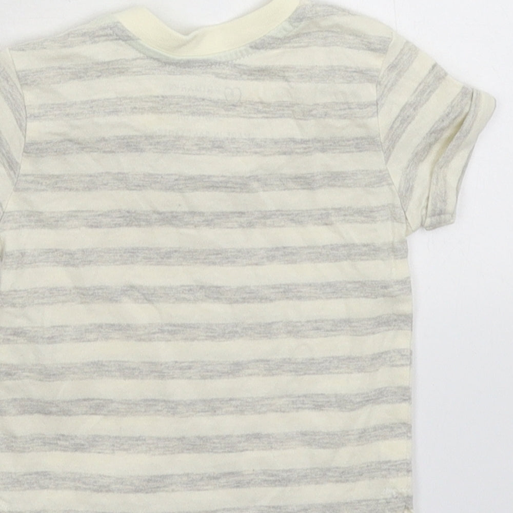 Primark Baby Grey Striped  Basic T-Shirt Size 3-6 Months