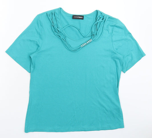 Dorisstreich Womens Green   Basic T-Shirt Size 12