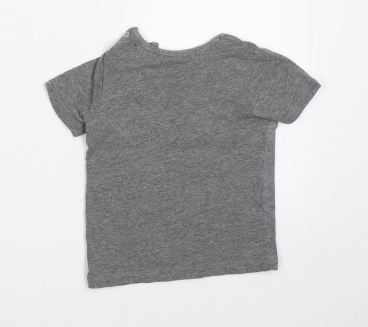 George Boys Grey   Basic T-Shirt Size 6-9 Months
