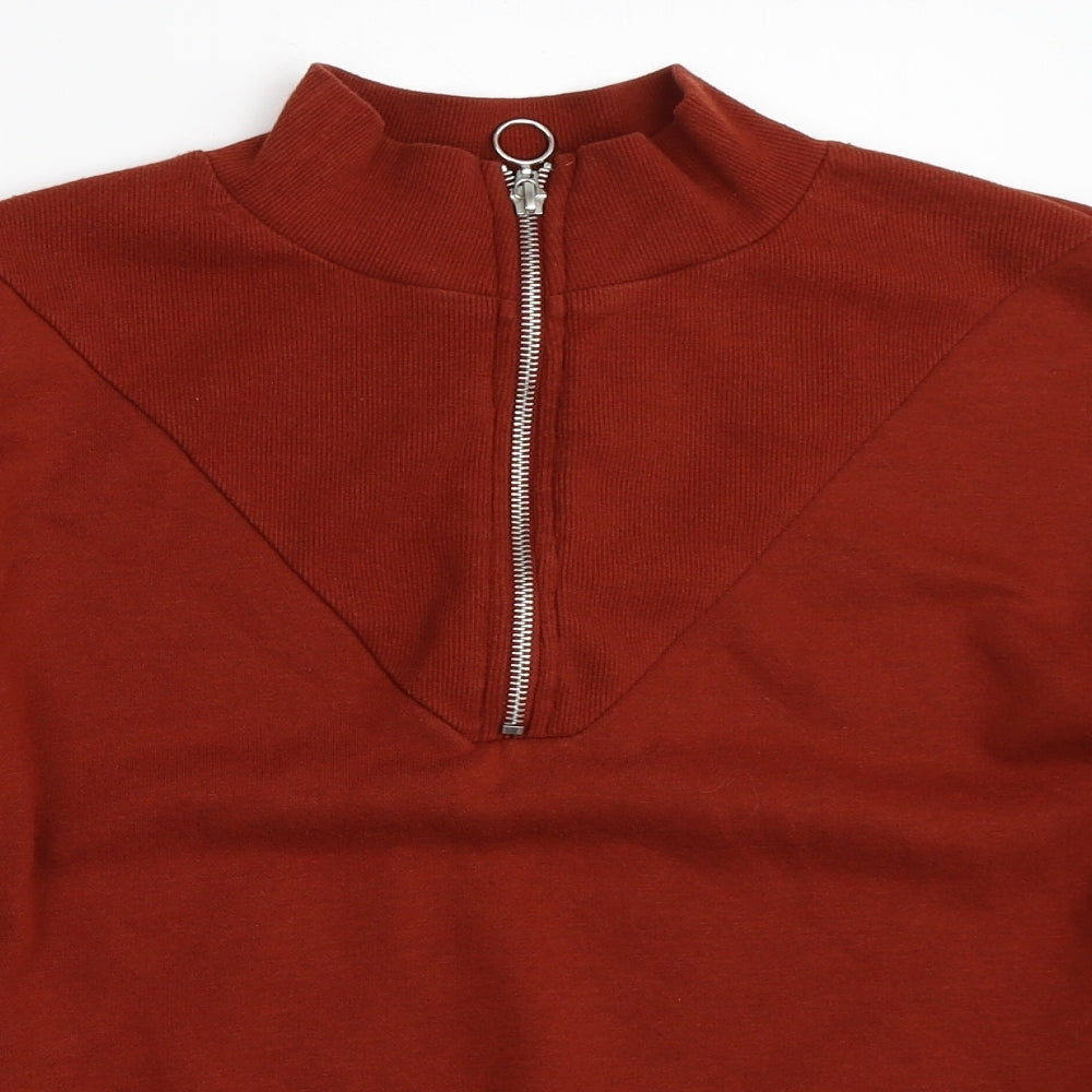 Primark Womens Orange   Henley Sweatshirt Size 10