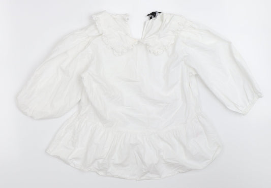 New Look Womens White   Basic Blouse Size 10