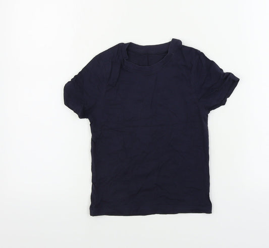 George  Boys Blue   Basic T-Shirt Size 4-5 Years