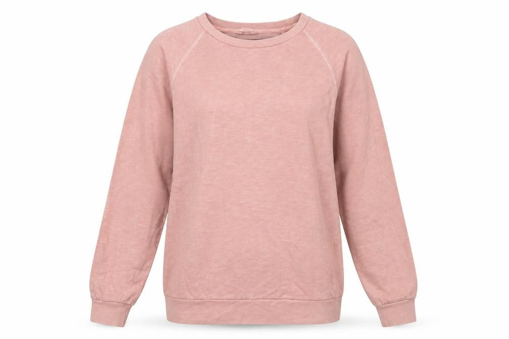 Front view of Easy women’s pink jumper, size L
