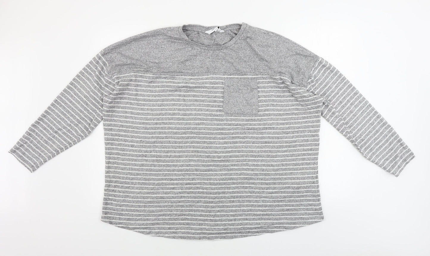 capsule Womens Grey Striped  Pullover Jumper Size 24