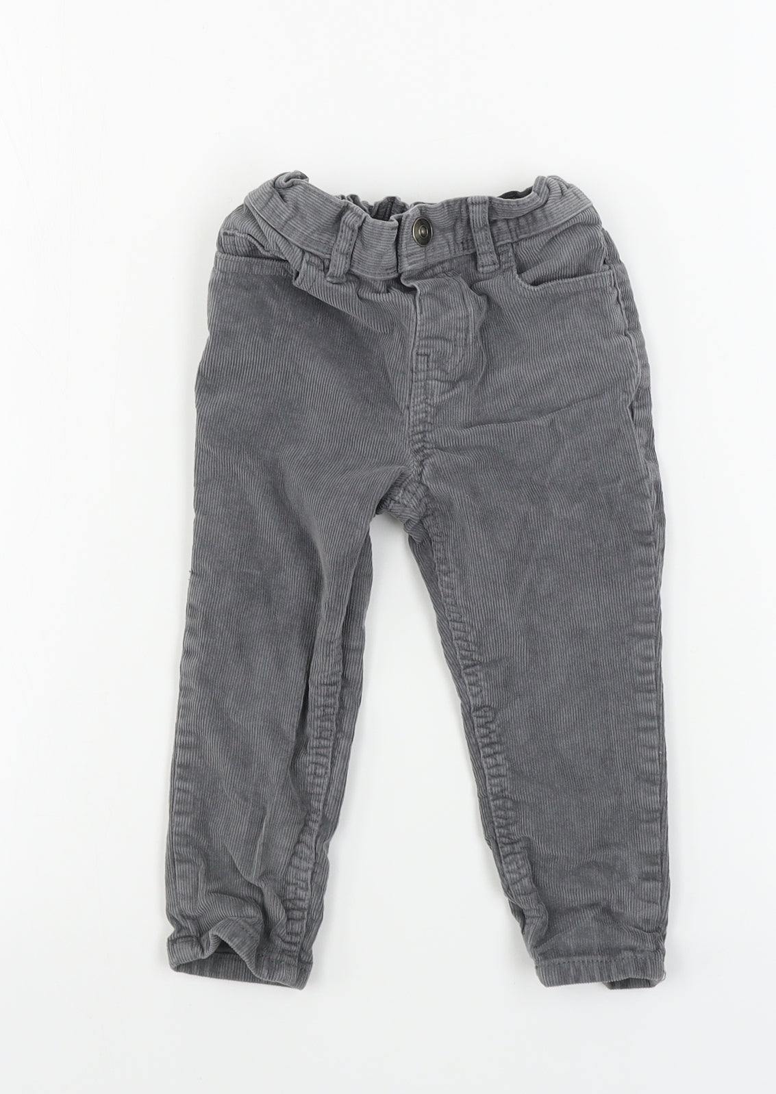 TU Girls Grey  Corduroy  Trousers Size 2 Years