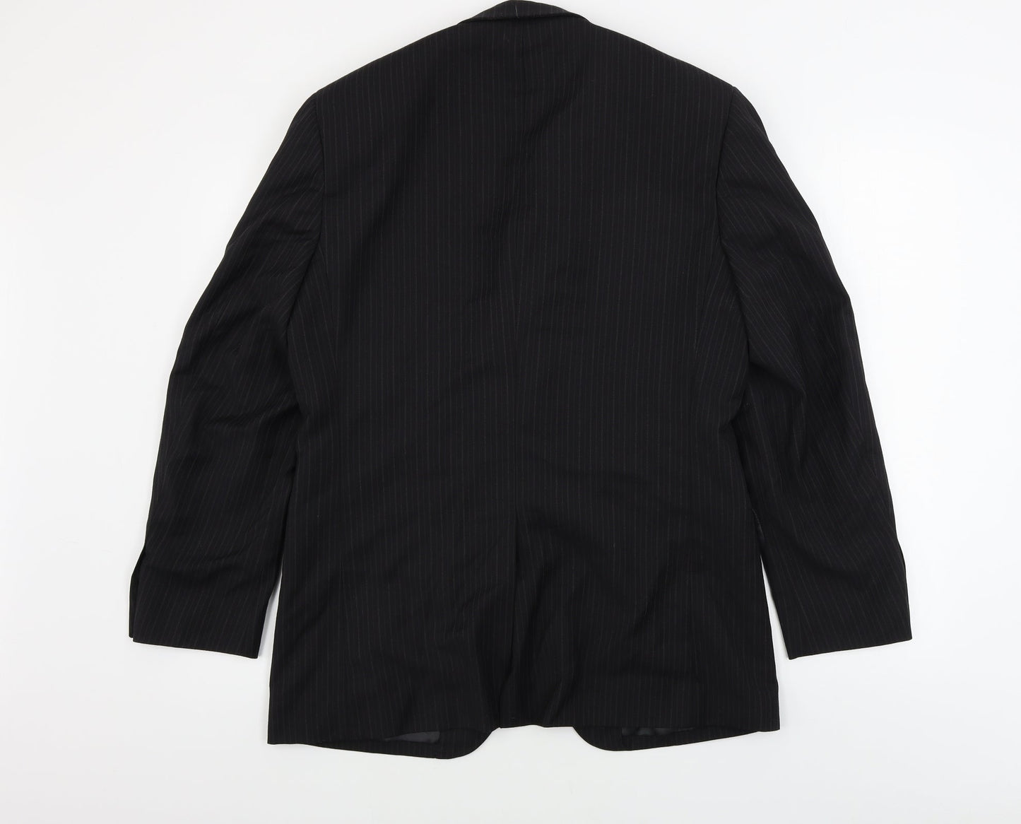 Sovereign  Mens Black Striped  Jacket Blazer Size 38