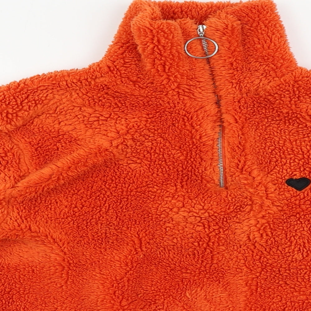 Topshop  Womens Orange   Henley Jumper Size 8