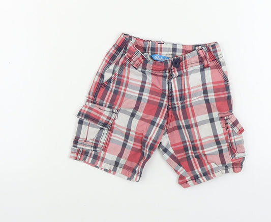 Primark  Boys Red Check  Cargo Shorts Size 2 Years
