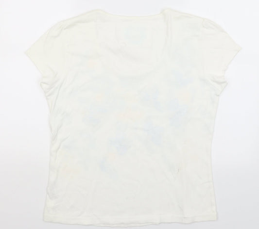 M&Co Womens White   Basic T-Shirt Size XL