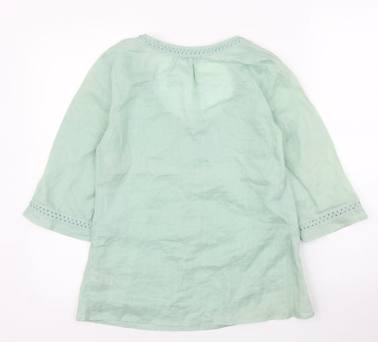 M&S Womens Green   Basic Blouse Size 12