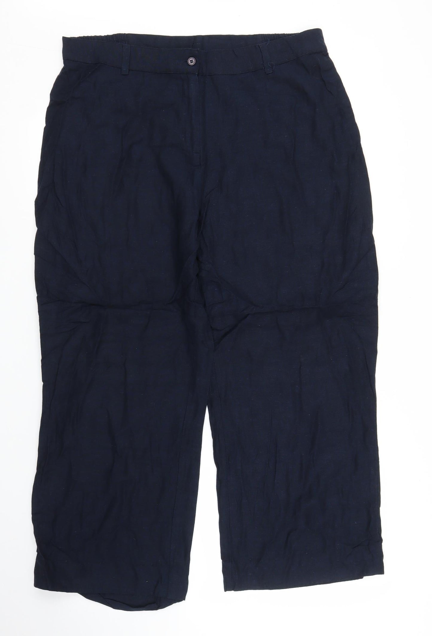 Casual Comfort Womens Blue   Capri Trousers Size 18 L24 in