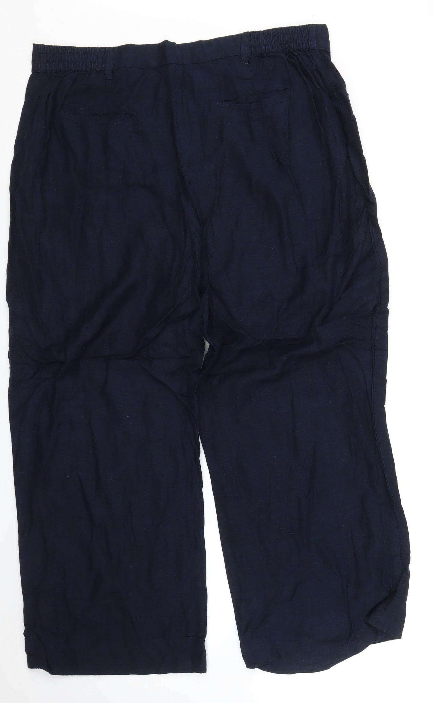 Casual Comfort Womens Blue   Capri Trousers Size 18 L24 in