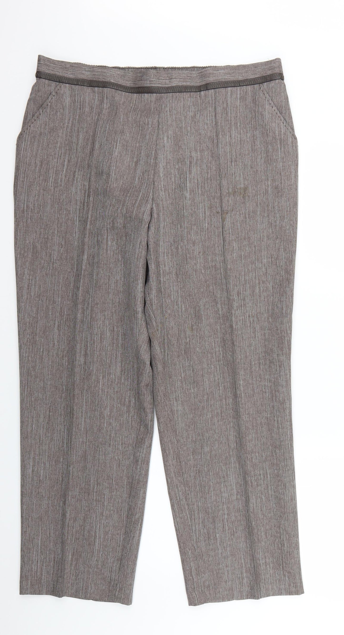 Marks and Spencer Womens Brown   Chino Trousers Size 16 L26 in