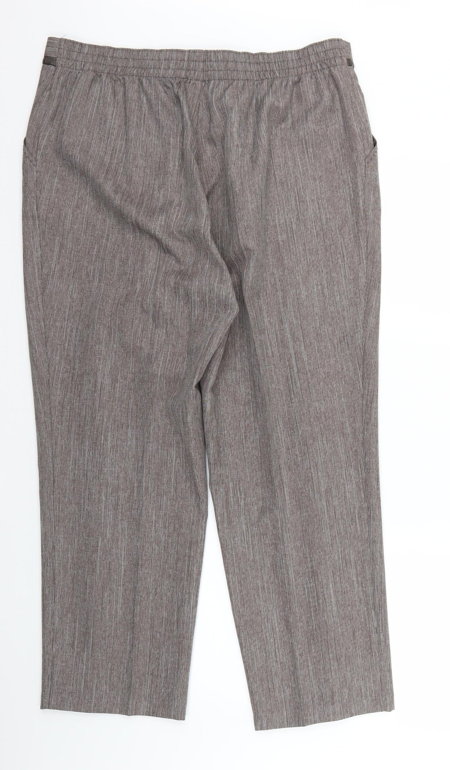 Marks and Spencer Womens Brown   Chino Trousers Size 16 L26 in