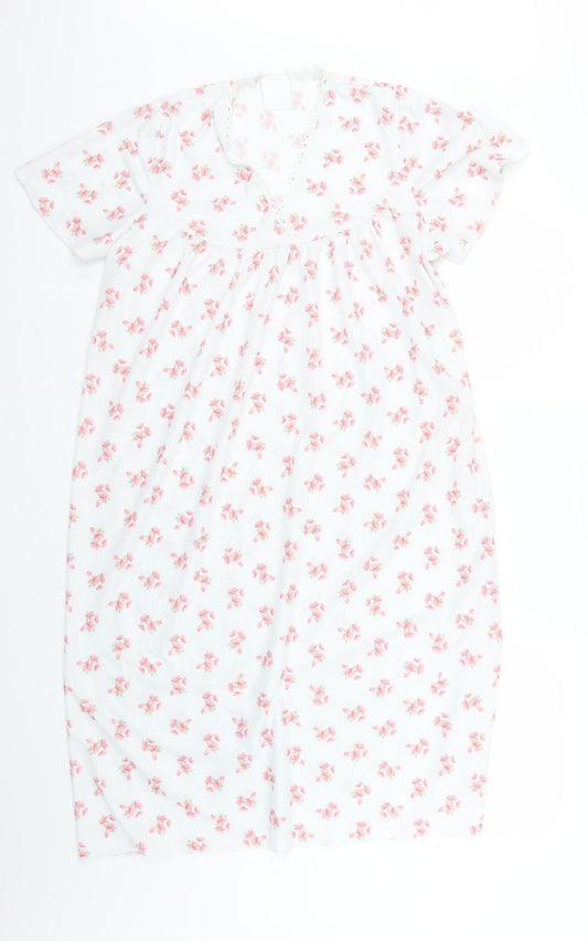 kilbirnie Womens White Floral  Babydoll Dress Size 12