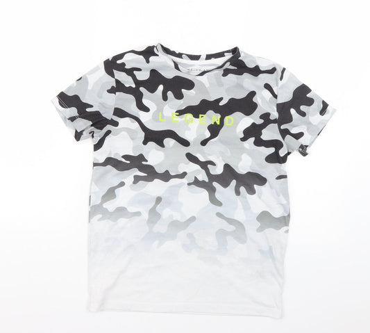 outlaws Boys Multicoloured Geometric  Basic T-Shirt Size 11-12 Years