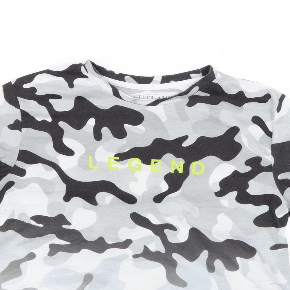 outlaws Boys Multicoloured Geometric  Basic T-Shirt Size 11-12 Years