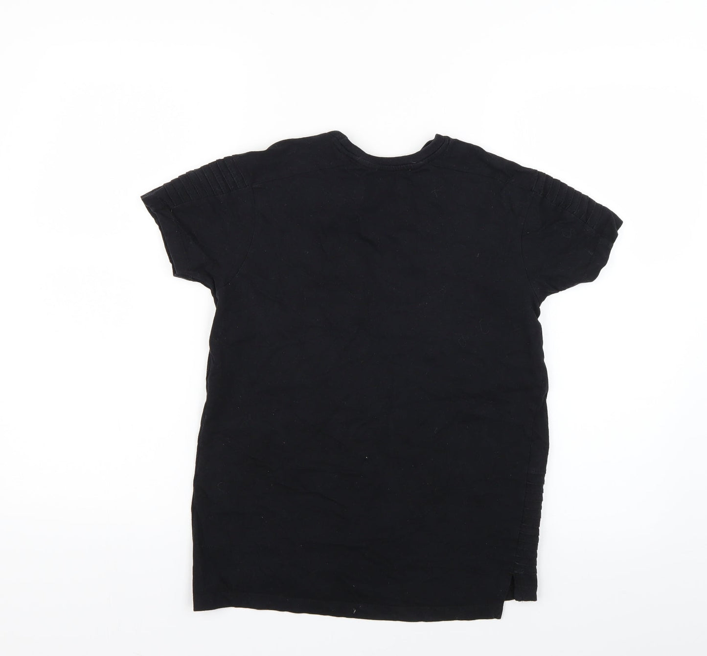 Primark Girls Black Geometric  Basic T-Shirt Size 10-11 Years