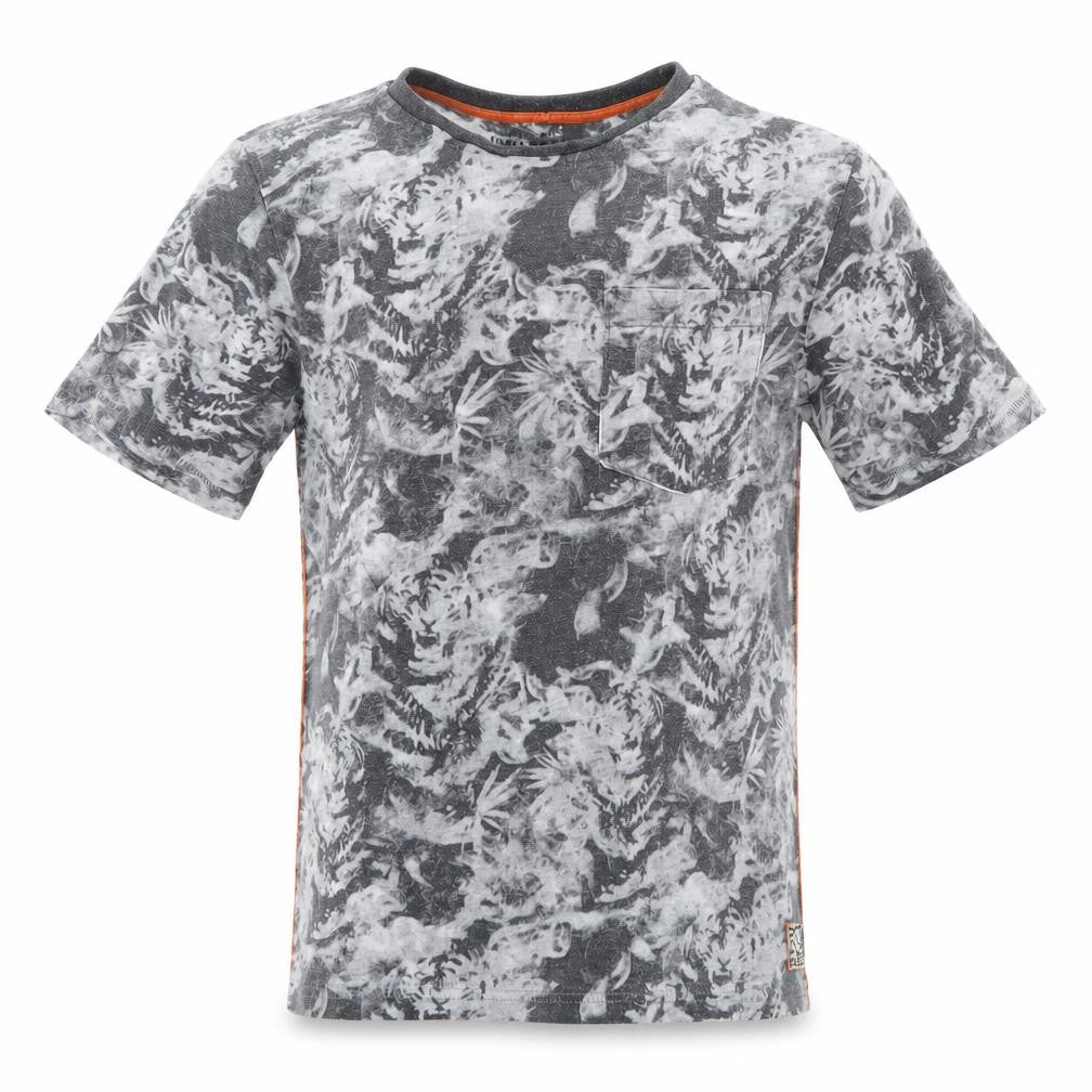 F&F Boys Grey Geometric  Basic T-Shirt Size 9-10 Years