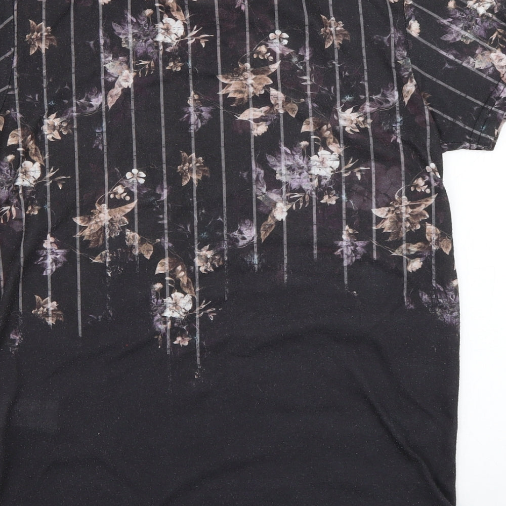 Primark Girls Brown Floral  Basic T-Shirt Size 11-12 Years