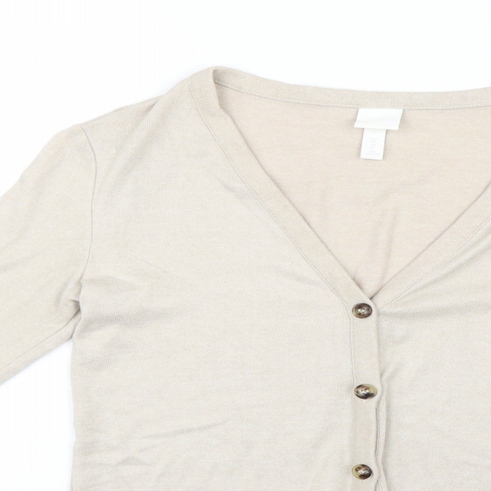 H&M Womens Beige   Cardigan Jumper Size XS