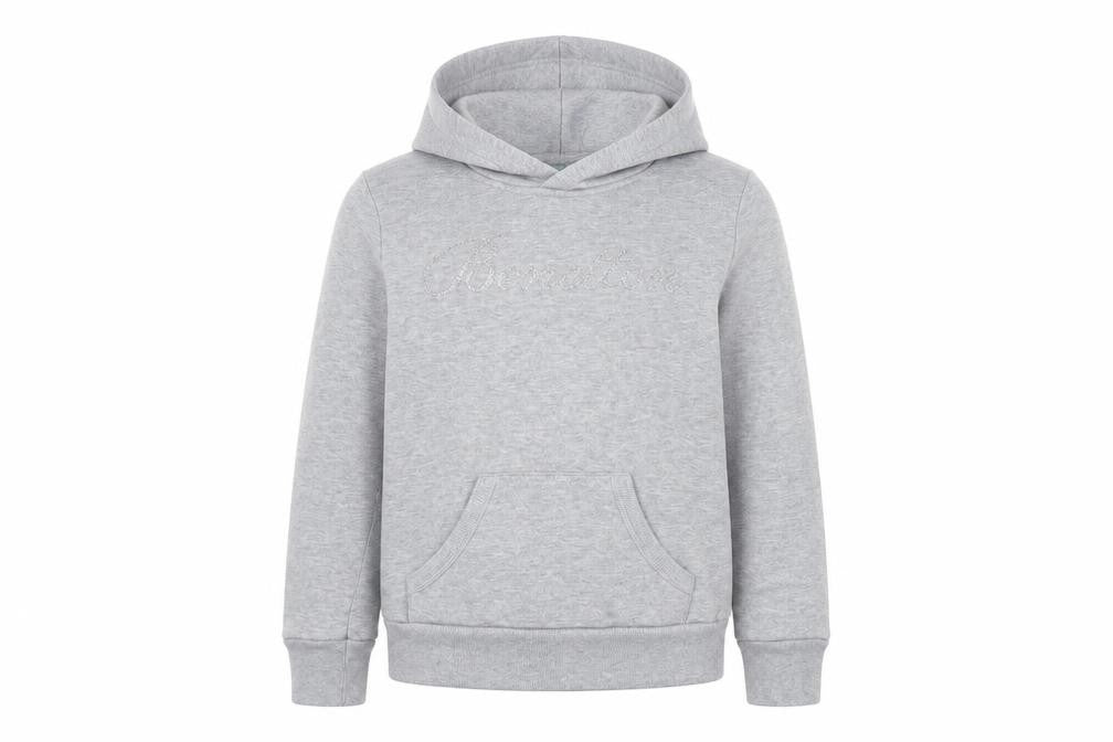 United Colors of Benetton Girls Grey   Pullover Hoodie Size 7 Years