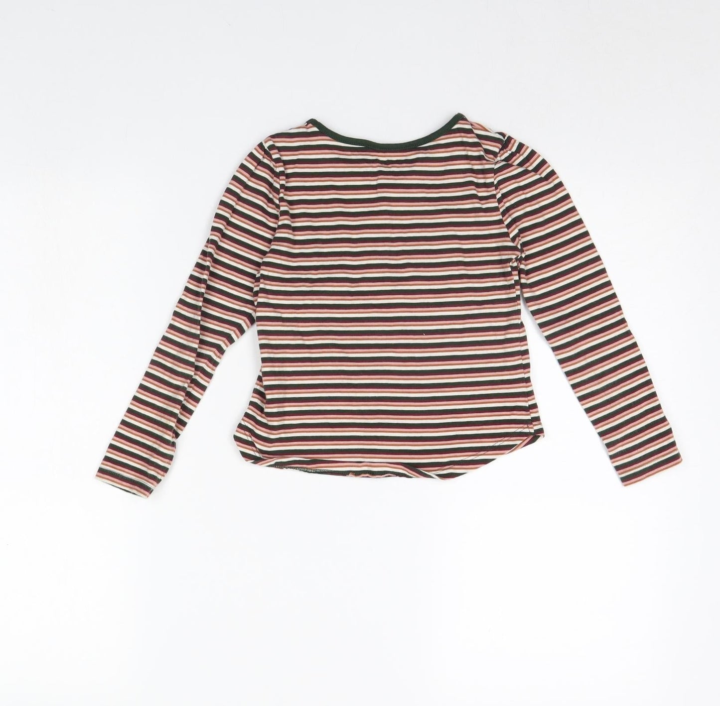 TU Girls Brown Striped  Basic T-Shirt Size 6 Years