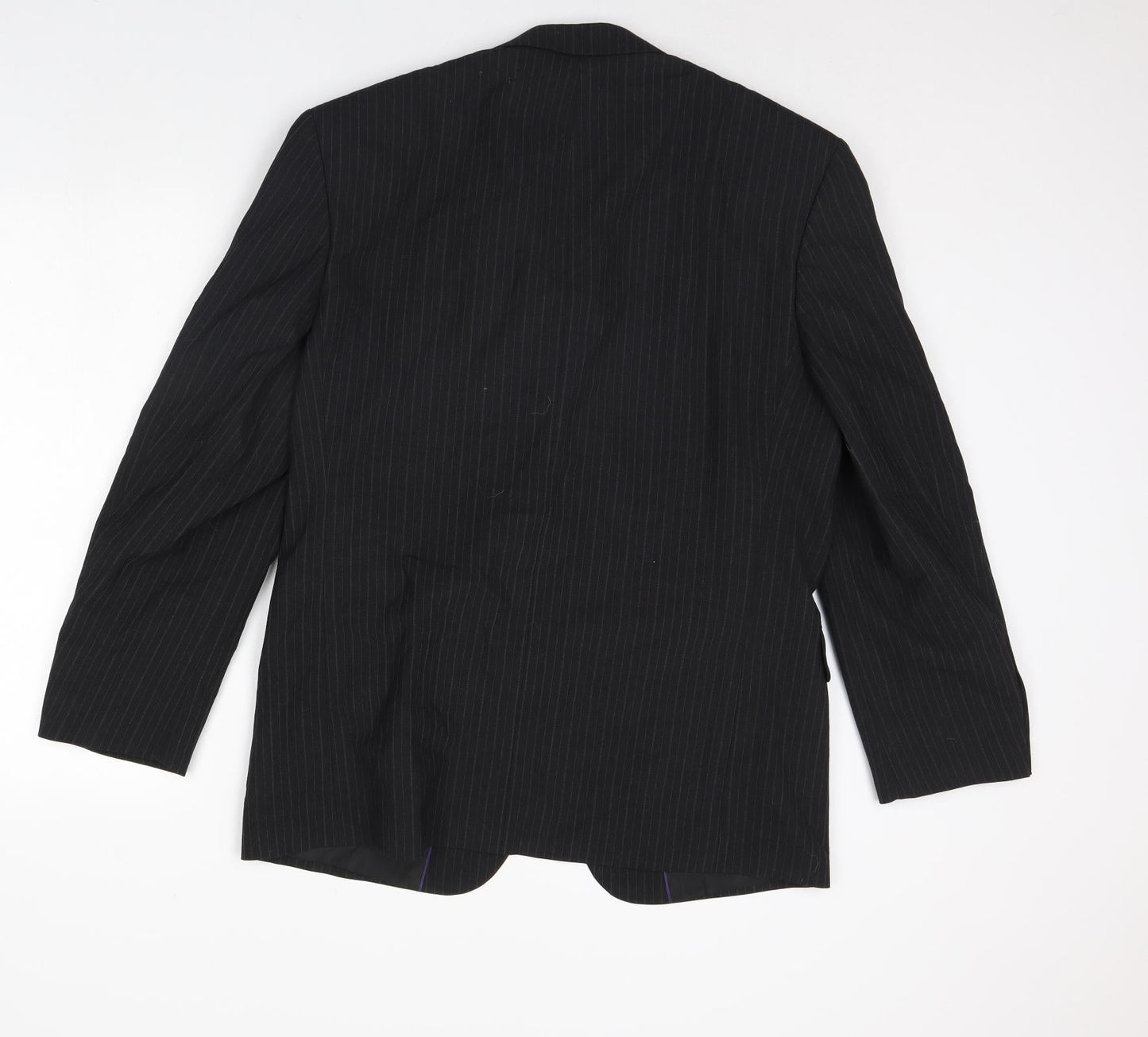 Taylor & Wright Mens Black Striped  Jacket Blazer Size 40  - Shoulder Pads
