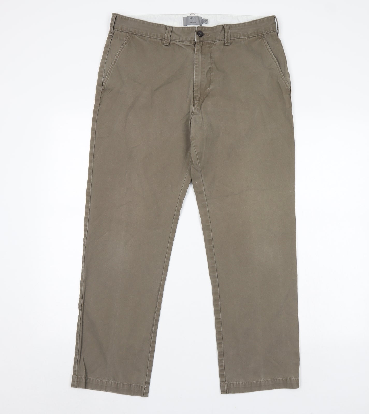 M&S Womens Brown   Trousers  Size 34 in L29 in