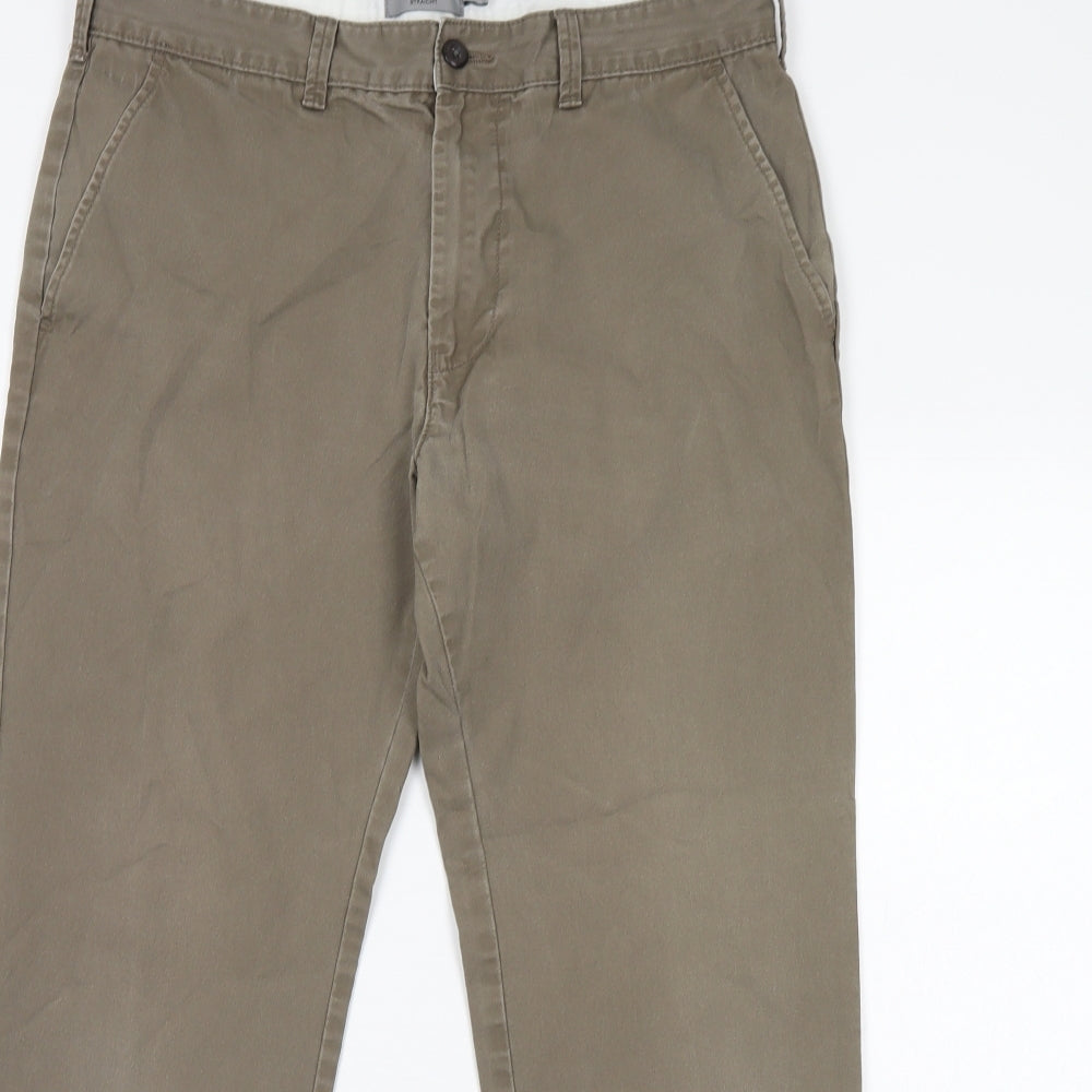 M&S Womens Brown   Trousers  Size 34 in L29 in