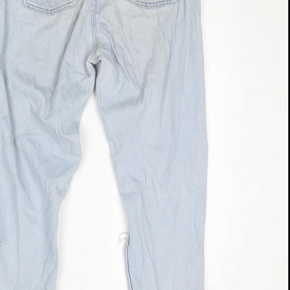 Topshop Womens Blue  Denim Straight Jeans Size 28 L30 in