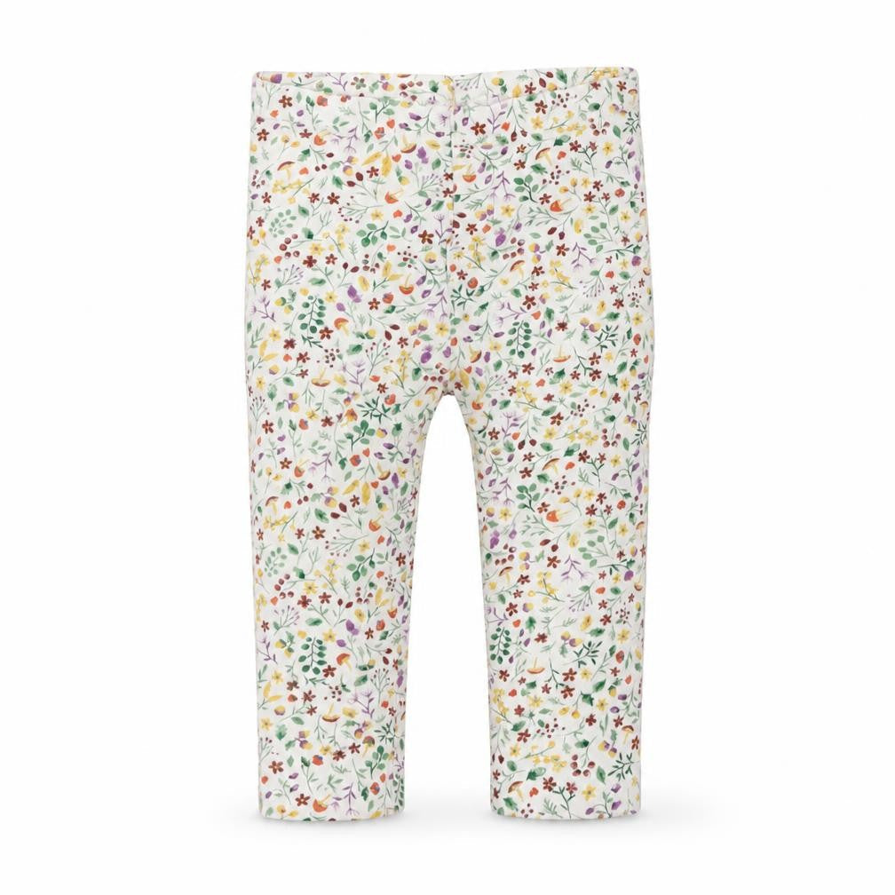 Front view of Tu girls’ white spotted capri leggings, size 9, months - garden print