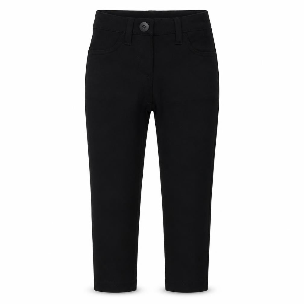 Preworn Girls Black   Pedal Pusher Trousers Size 4-5 Years