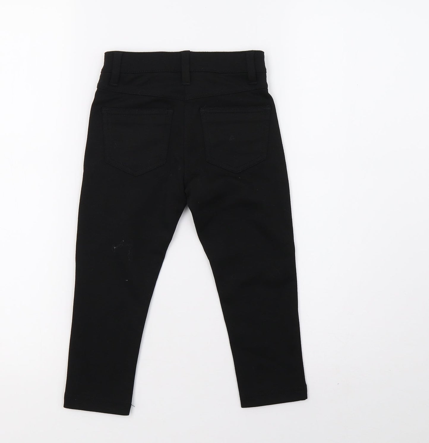 Preworn Girls Black   Pedal Pusher Trousers Size 4-5 Years