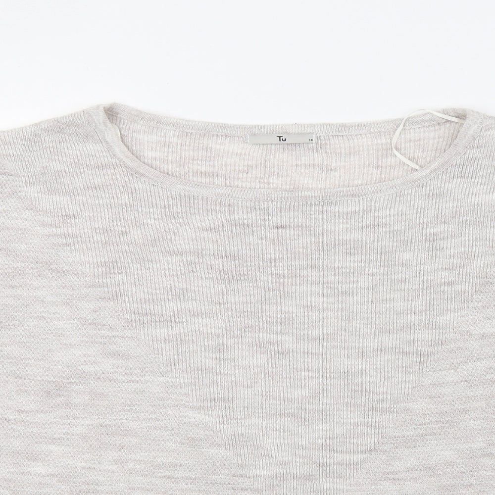 Sainsburys Womens Grey   Pullover Sweatshirt Size 16