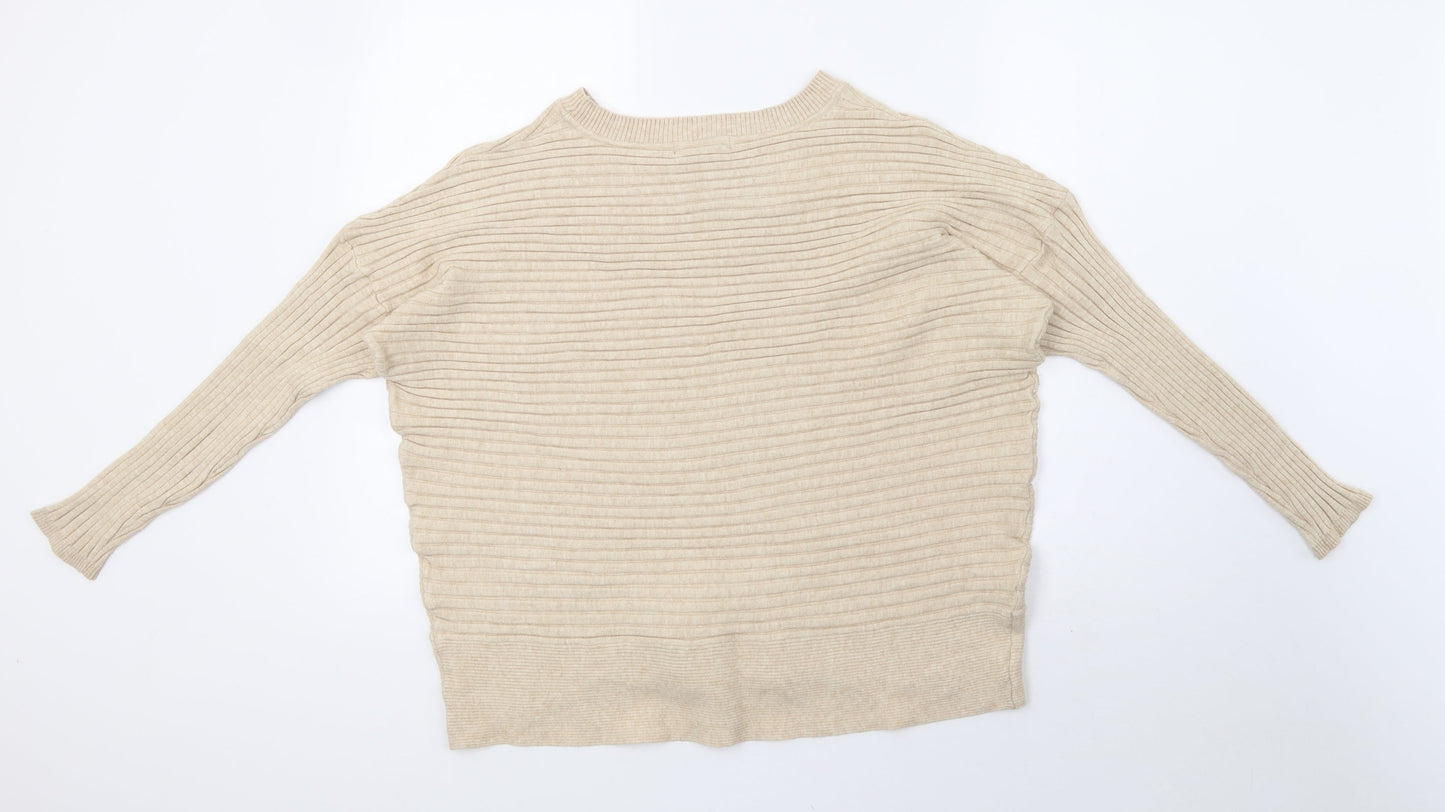 George Womens White  Knit Pullover Sweatshirt Size 18