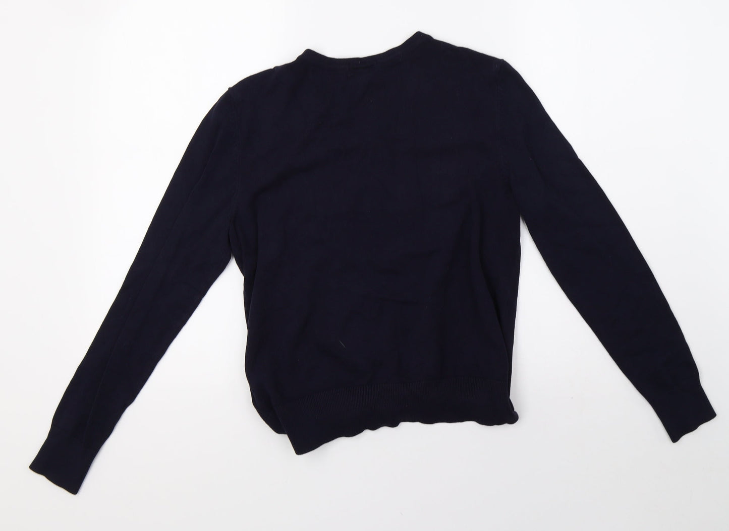 H&M Womens Blue  Knit Cardigan Jumper Size M