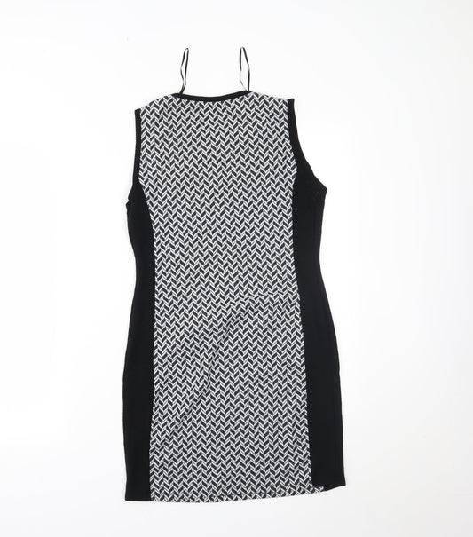 Select Womens Black Chevron  Mini  Size 12