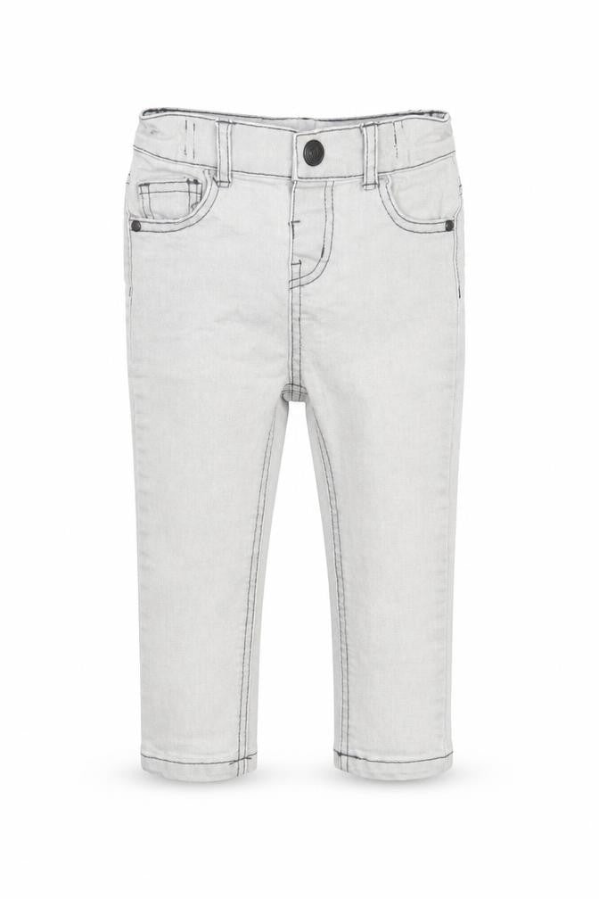 Front view of Denim & Co. Baby Grey Capri Jeans, size 18-24, Months