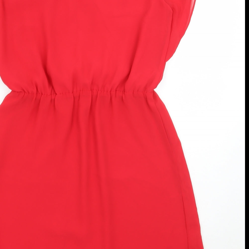 H&M Womens Red  Rayon A-Line  Size 10
