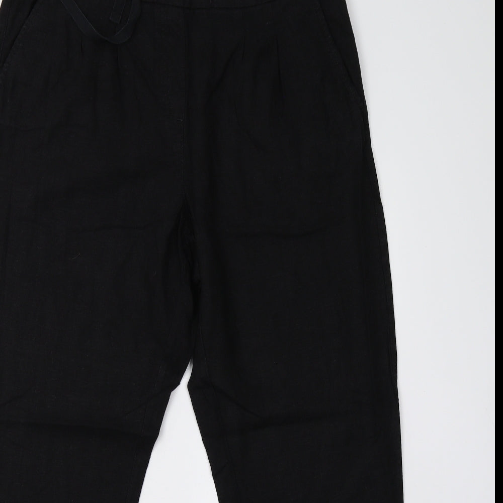 M&S Womens Black   Trousers  Size 14 L28 in