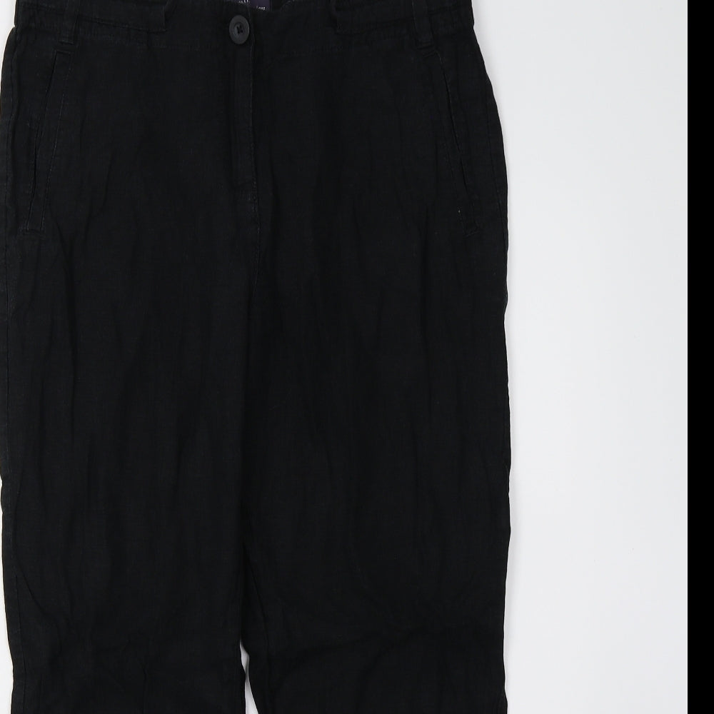 M&S Womens Black   Trousers  Size 14 L24 in - Short