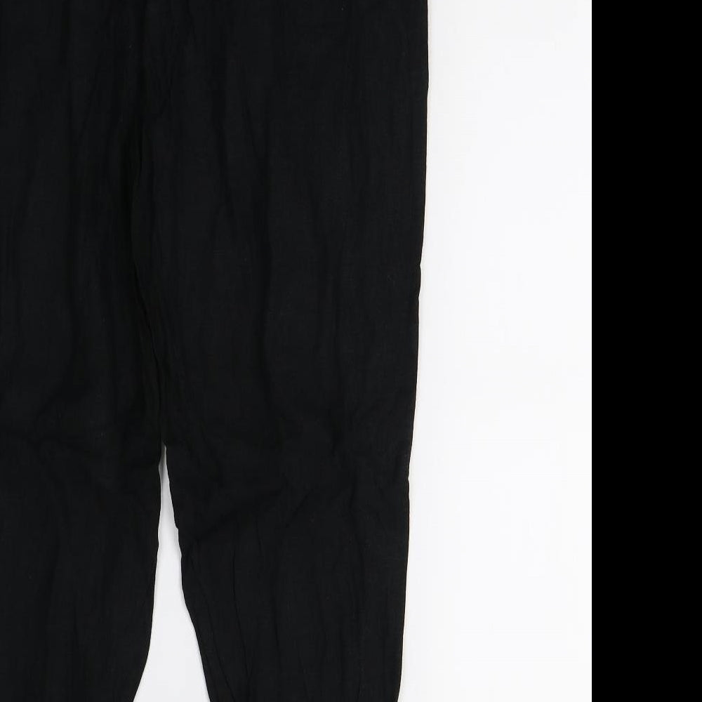 M&S Womens Black   Trousers  Size 14 L24 in - Short
