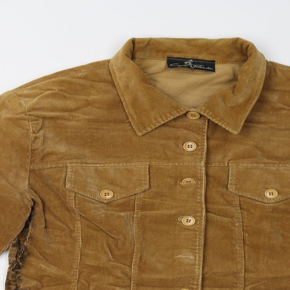 Café Theatre Womens Brown  Corduroy Jacket  Size 42