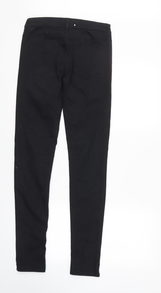 Divided Womens Black  Denim Straight Jeans Size 8 L31 in