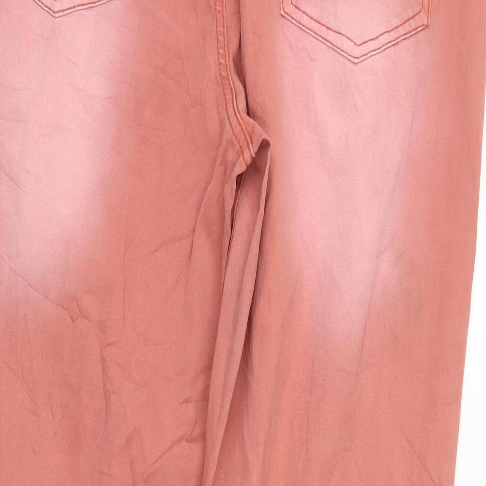 Rainbow Womens Orange  Denim Straight Jeans Size 12 L28 in
